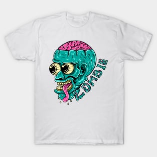 zombie with brain T-Shirt